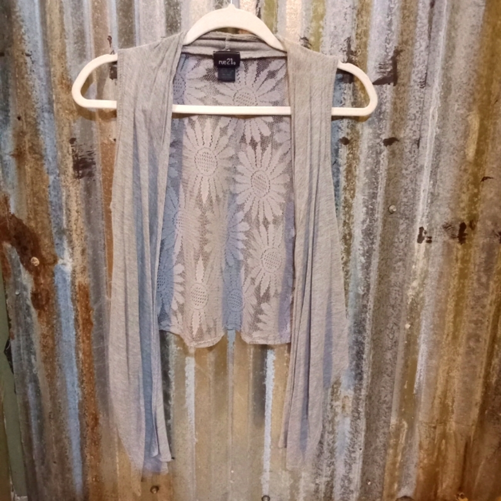 A Rue 21 grey cardigan